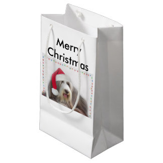 Bearded Collie Christmas gift bag