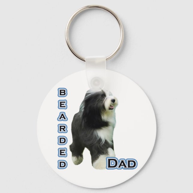 Bearded Collie Dad 4 - Keychain (Front)