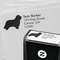 Bearded Collie Dog Breed Silhouette Return Address