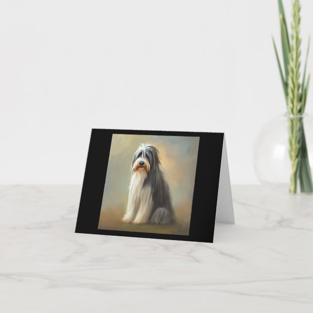 Bearded Collie Dog  Card (Front)