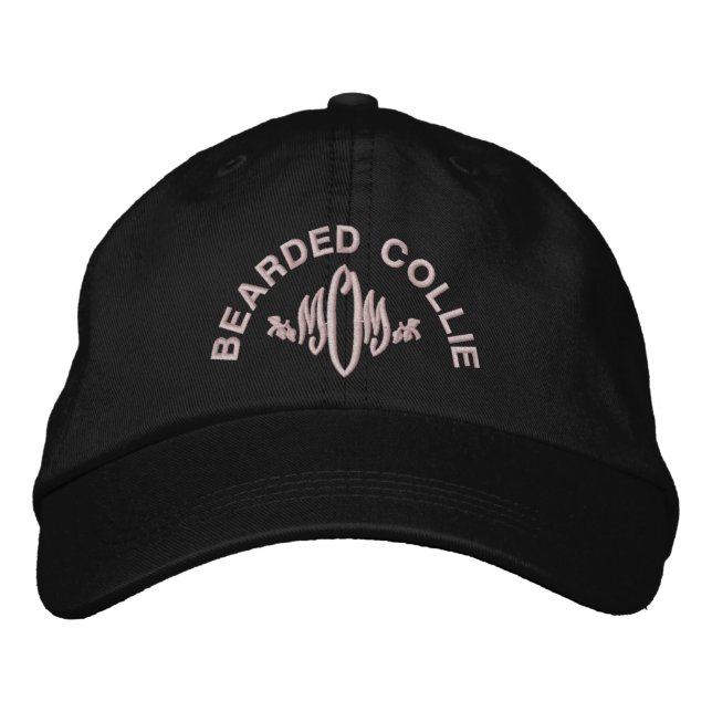 Bearded Collie Dog MOM Embroidered Hat (Front)