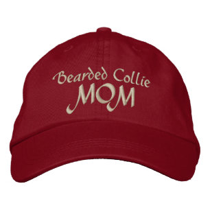Bearded Collie Dog MOM Embroidered Hat
