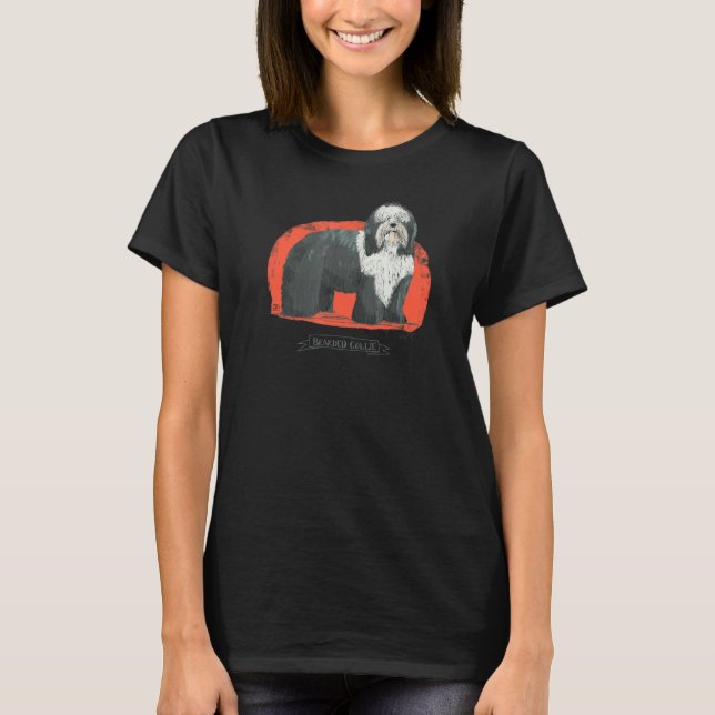 Bearded Collie Dog T-Shirt (Front)