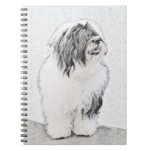 Bearded Collie Drawing - Cute Original Dog Art Notebook