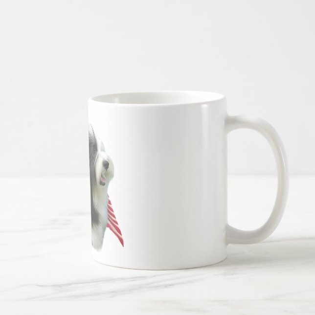 Bearded Collie Flag Coffee Mug (Right)