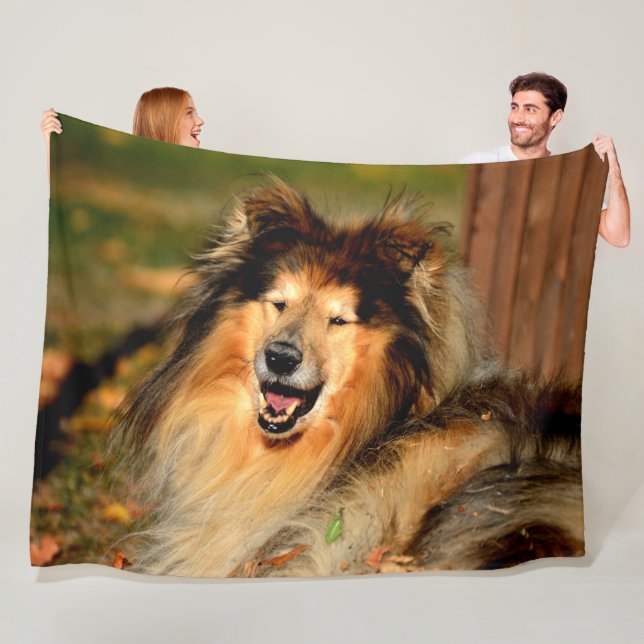 BEARDED COLLIE FLEECE BLANKET (In Situ)