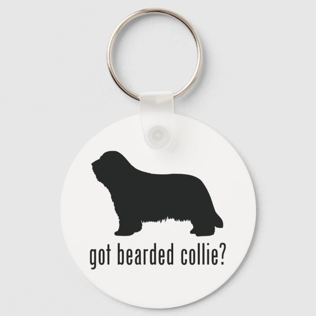 Bearded Collie Key Ring (Front)