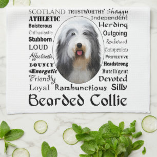 Bearded Collie Kitchen Towel