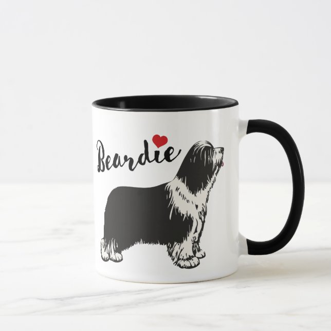 Bearded collie mug (Right)