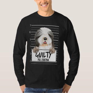 Bearded Collie Mugshot Guilty Dog T-Shirt