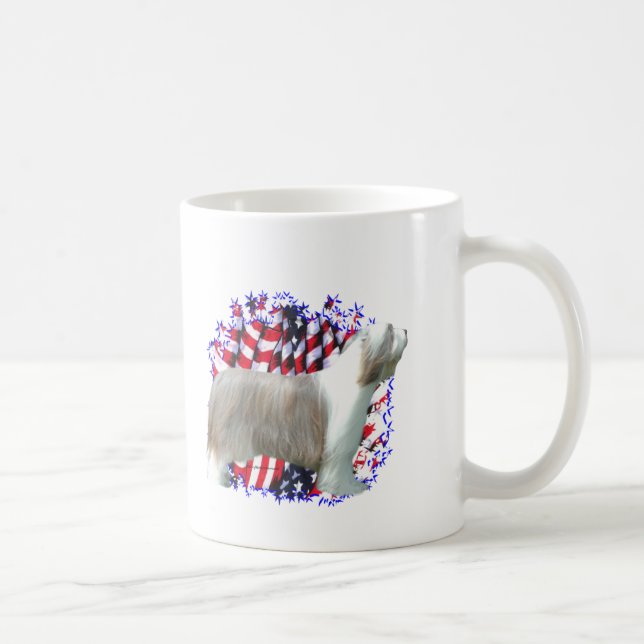 Bearded Collie Patriot Coffee Mug (Right)