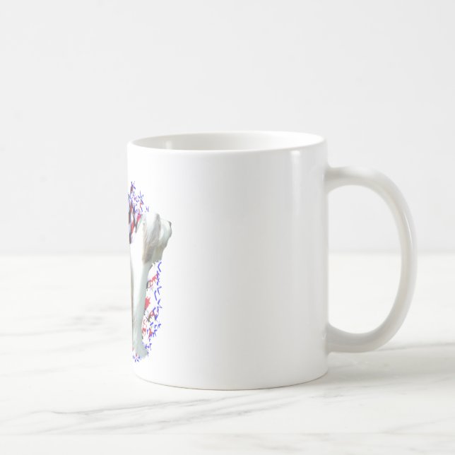 Bearded Collie Patriot Coffee Mug (Right)