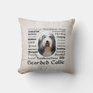 Bearded Collie Pillow