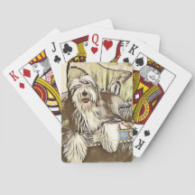 Bearded Collie Playing Cards