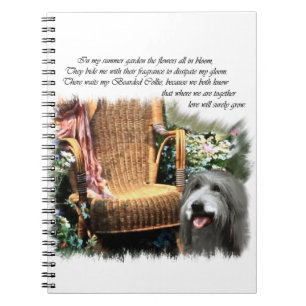 Bearded Collie Summer Garden Notebook