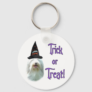 Bearded Collie Trick Key Ring
