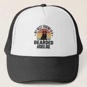 Bearded Collie Vintage Sunset Dog Lover Design_1 Trucker Hat