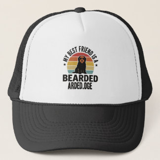 Bearded Collie Vintage Sunset Dog Lover Design_1 Trucker Hat