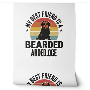 Bearded Collie Vintage Sunset Dog Lover Design_1 Wallpaper