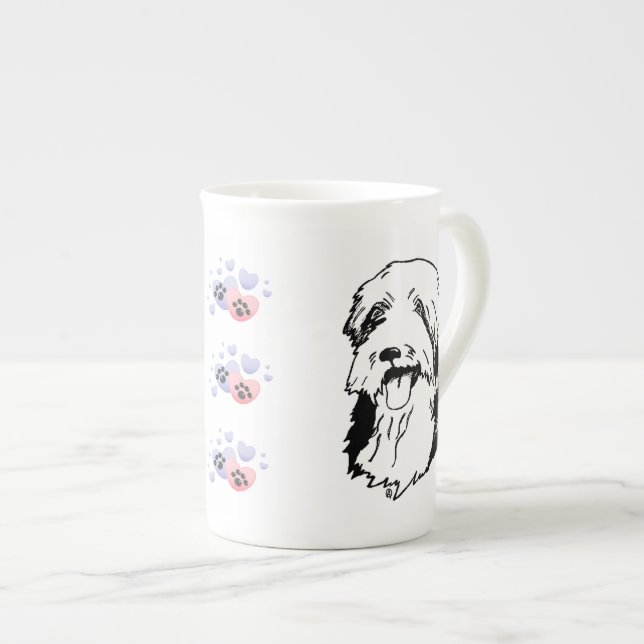 Bearded Collies Bone China Mug (Front Right)