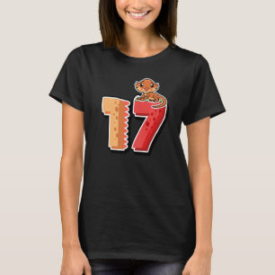 Bearded Dragon 17th Birthday Reptile Animal Graph T-Shirt