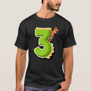 Bearded Dragon 3rd Birthday  Reptile Animal Graphi T-Shirt