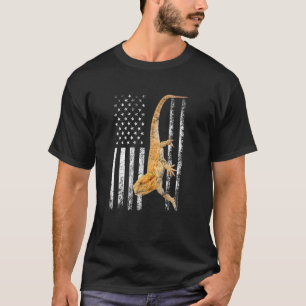 Bearded Dragon American Flag Beardie T-Shirt