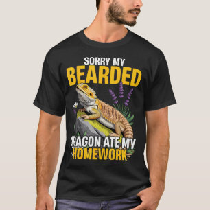 Bearded Dragon Ate My Homework Pogona School T-Shirt
