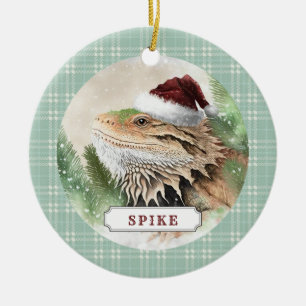 Bearded Dragon Ceramic Circle Ornament