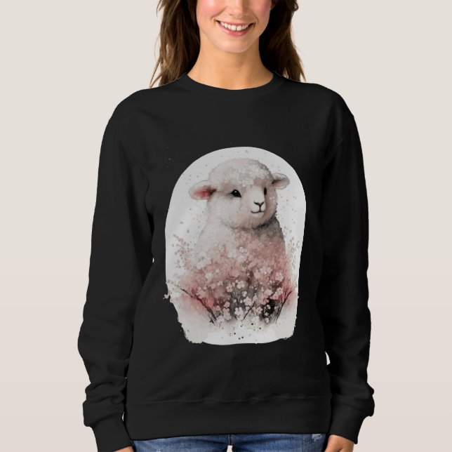 Bearded Dragon Cherry Blossom Reptile Japanese Sak Sweatshirt (Front)