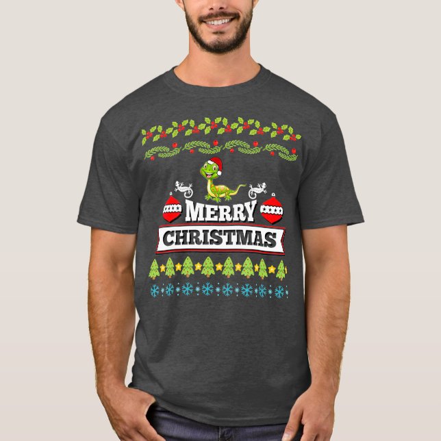 Bearded Dragon Christmas Ugly Sweater (Front)