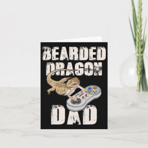 Bearded Dragon Dad Video Game Reptiles Pagona Game Card