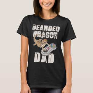 Bearded Dragon Dad Video Game Reptiles Pagona Game T-Shirt
