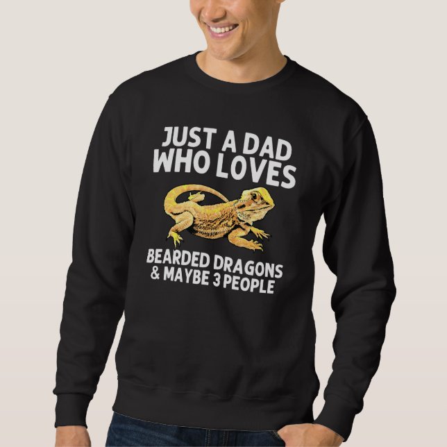 Bearded Dragon For Dad Men Pogona Lizard Animal Sweatshirt (Front)