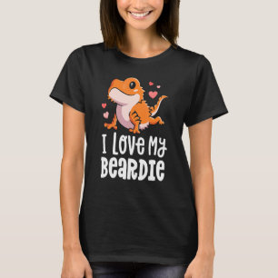 Bearded Dragon  For Girls Women I Love My Beardie T-Shirt