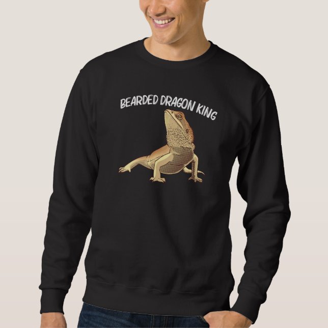 Bearded Dragon For Men Dad Lizard  Herpetology Sweatshirt (Front)
