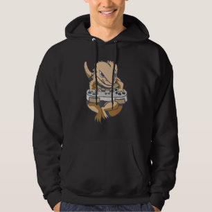 Bearded Dragon Gamer Boys Kids Video Game Players Hoodie