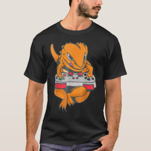 Bearded Dragon Gamer Boys Kids Video Game Players  T-Shirt