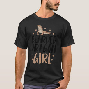 Bearded Dragon Girl Funny Reptile Pogona Pet Lover T-Shirt