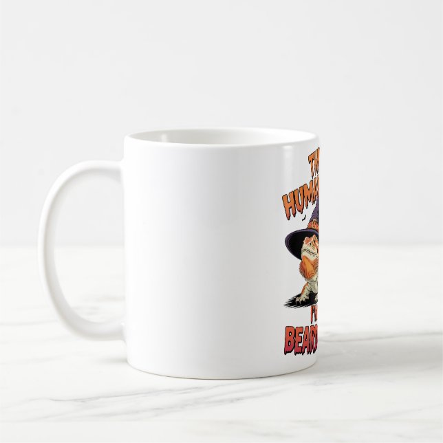 Bearded Dragon Halloween Witch Costume Art Coffee Mug (Left)