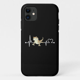 Bearded Dragon Heartbeat Funny Animal iPhone 11 Case