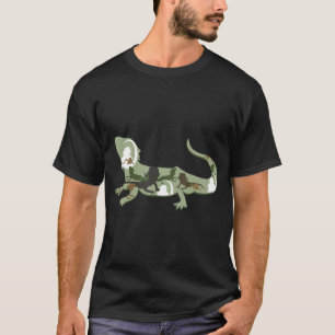 Bearded Dragon I Lizard I Pogona Silhouette T-Shirt