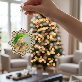 Bearded Dragon Insect Pattern Personalised  Tree Decoration Card