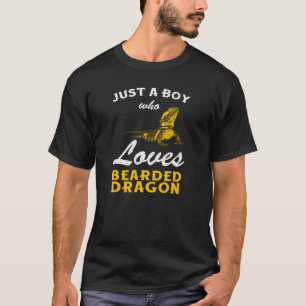 Bearded Dragon Just A Boy Men's Pagona Lizard And T-Shirt