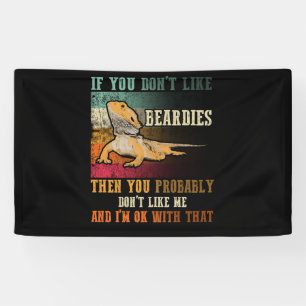 Bearded Dragon Lizard Beardies Lover Vintage Banner
