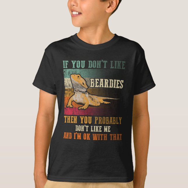Bearded Dragon Lizard Beardies Lover Vintage T-Shirt (Front)
