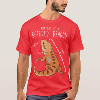 Bearded Dragon Lizard Reptile Anatomy 1 T-Shirt