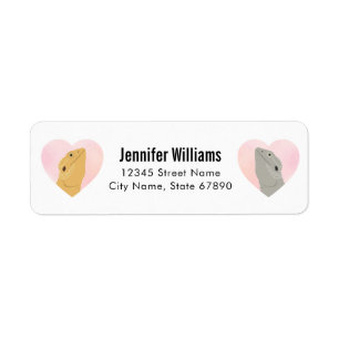 Bearded Dragon Lizard Return Address Labels