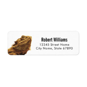 Bearded Dragon Lizard Return Address Labels
