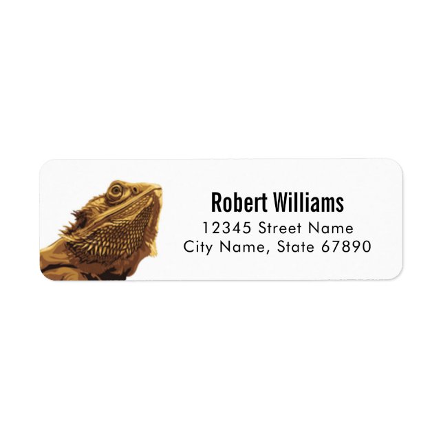 Bearded Dragon Lizard Return Address Labels (Front)